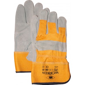 A-kwaliteit splitlederen handschoen, zware kwaliteit Maten 10 