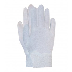 Interlock handschoen van 100% katoen, damesmaat met manchet (260 grams) Maten 7 