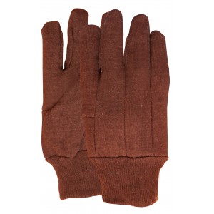 Jersey handschoen van 100% katoen bruin, gewicht 255 gram Maten 10 