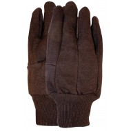 Jersey handschoen van 100% katoen bruin, gewicht 369 gram Maten 10 