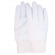 Jersey handschoen van 100% katoen écru, gewicht 255 gram Maten 10 