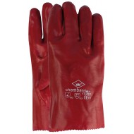 Handschoen PVC rood, lengte 270 mm, Cat. 2 Maten 10 