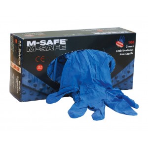 M-Safe nitrile 3275 handschoenen, gepoederd, reliëf Maat 10 