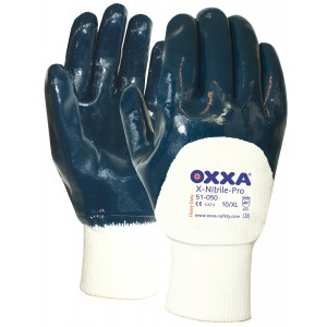 Oxxa X-Nitrile-Pro 51-050, met tricot manchet en open rugzijde Maat 8 Oxxa X-Nitrile-Pro 51-050, met tricot manchet en open rugzijde