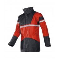 Sioen Siopor Ultra 4-in-1 parka 288A Cloverfield, rood/zwart Maat 3XL 