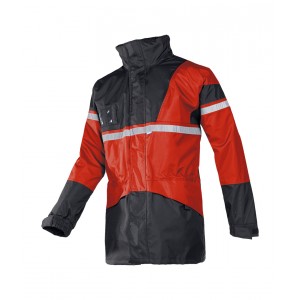 Sioen Siopor Ultra 4-in-1 parka 288A Cloverfield, rood/zwart Maat S 