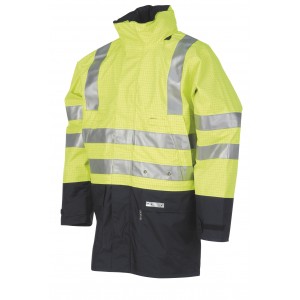 Sioen Siopor parka FR-AST 3073 Winseler, geel/marineblauw Maat XXL 