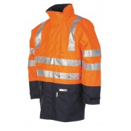 Sioen Siopor parka FR-AST 3073 Winseler, oranje/marineblauw Maat 3XL 