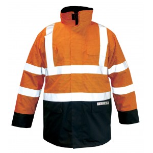 M-Wear parka FR-AST 2664 Magoma, oranje/m.blauw Maat M 