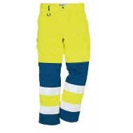 Fristads Kansas broek 100480, geel/blauw Maat 56 