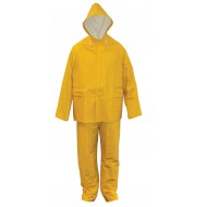 Regenpak PVC-rayon geel Maat XL 