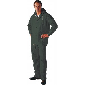 Regenpak PVC Rayon, 2-delig, groen Maat S 
