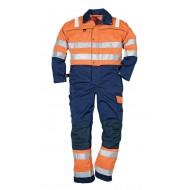 Fristads Kansas overall 100488, oranje/blauw Maat L 