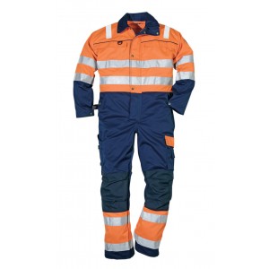 Fristads Kansas overall 100488, oranje/blauw Maat S 