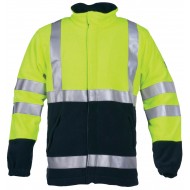 Sioen fleece jas FR-AST 9896 Valier, geel/marineblauw Maat 3XL 