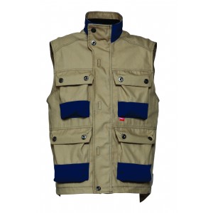 HaVeP Constructor bodywarmer 50013, kaki/marineblauw Maat S 