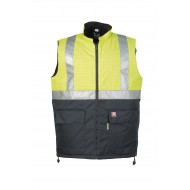 Sioen Siopor bodywarmer FR-AST 1666 Bravone, geel/blauw Maat 4XL 