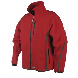 Sioen Dynamic softshell jas 451Z Trisul, rood Maat L 