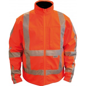 M-Wear softshell jack 1316 RWS, oranje Maat XL 