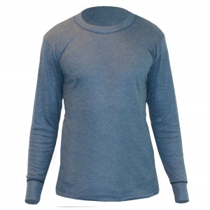 Viloft Thermal shirt lange mouw, blauw Maat M 