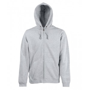 Fruit of the Loom hooded sweater met rits 62-034-0, zwart Maat L 