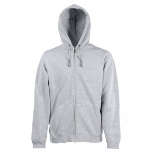 Fruit of the Loom hooded sweater met rits 62-034-0, grijs Maat XXL 