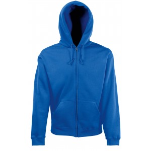 Fruit of the Loom hooded sweater met rits 62-034-0, korenblauw Maat M 