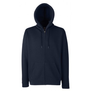 Fruit of the Loom hooded sweater met rits 62-034-0, marineblauw Maat M 