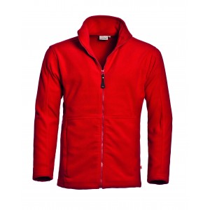 Santino Polarfleece jack Bormio, rood Maat L 