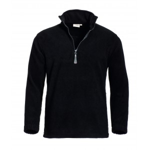 Santino Polarfleece sweater Serfaus, zwart Maat L 