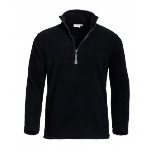 Santino Polarfleece sweater Serfaus, zwart Maat S 