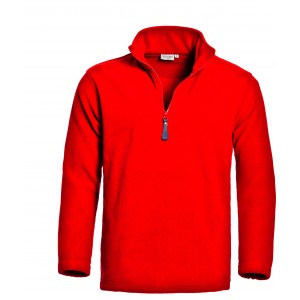 Santino Polarfleece sweater Serfaus, rood Maat M 