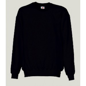 Fruit of the Loom sweater Set-in Sweat 62-202-0, zwart Maat XL 