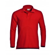 Santino poloshirt Matt, lange mouw, rood Maat 3XL 