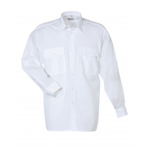Uniformoverhemd wit, lange mouw Maat 47 