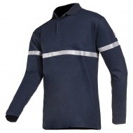 Sioen polo FR-AST 277A Calvinn, marineblauw Maat 3XL 