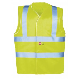 Sioen verkeersvest FR-AST 307A Hellisan, geel Maat XL 