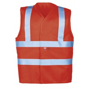 Sioen verkeersvest FR-AST 307A Hellisan, rood Maat L 