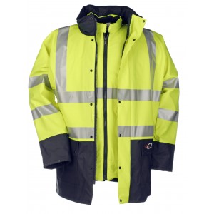 Sioen Flexothane Classic winterregenparka 6833 Marianis, geel/blauw Maat XXL 