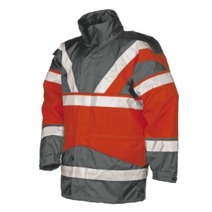 Sioen Siopor Ultra 4-in-1 parka 209A Skollfield, rood/grijs Maat S 