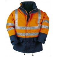 Sioen Siopor Extra regenjas 132Z Brighton, oranje/blauw Maat S 