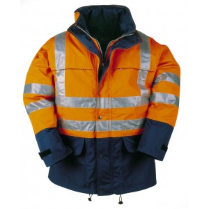 Sioen Siopor Extra regenjas 132Z Brighton, oranje/blauw Maat L 