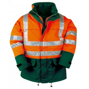 Sioen Siopor Extra regenjas 132Z Brighton, oranje/groen Maat L 