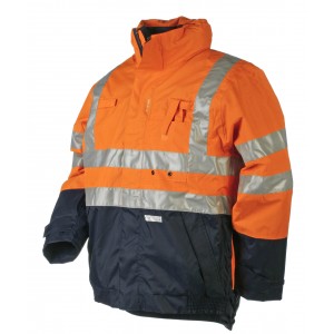 Sioen Sio-Start blouson FR-AST 9485 Delano, oranje/marineblauw Maat XXL 