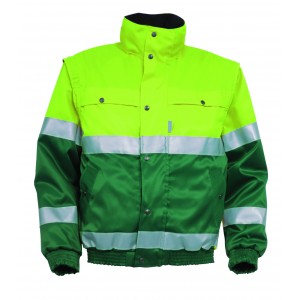 HaVeP High Visibility All Season jack 5139, groen/geel Maat XL 