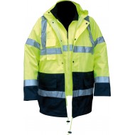 M-Wear 4-in-1 parka 0980, geel/marineblauw Maat M 