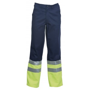 HaVeP High Visibility broek 8397, blauw/geel Maat 48 