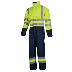 Sioen Siopor FR-AST overall 5634 Geralton, geel/marineblauw Maat 3XL 