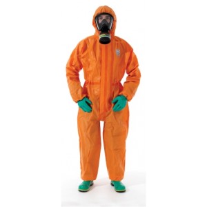 Microchem overall 5000, model 111, oranje Maat S 