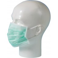 Mondmasker met elastiek, groen   